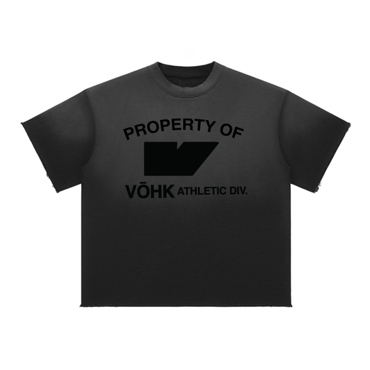 VŌHK ATHL DIVISION Sun Fade Raw Edge T-Shirt