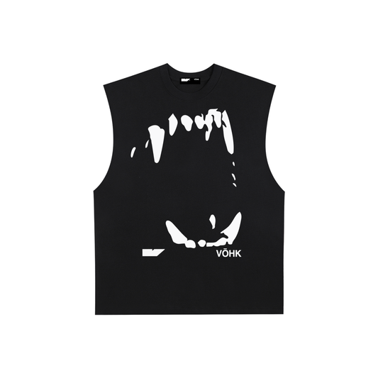 VŌHK PHASE 01 Raw Edge Cotton Tank Top